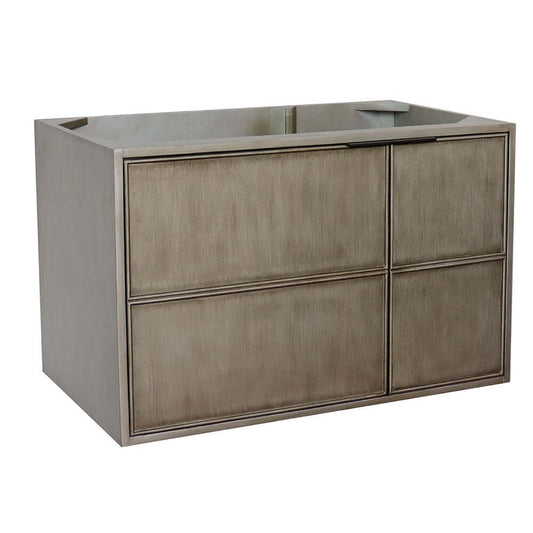 36" Single wall mount vanity in Linen Brown finish - cabinet only - 400500-CAB-LN