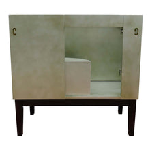 Load image into Gallery viewer, 37&quot; Single vanity in Linen Brown finish with Gray granite top and round sink - 400500-LN-GYRD