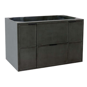 36" Single wall mount vanity in Linen Gray finish - cabinet only - 400501-CAB-LY