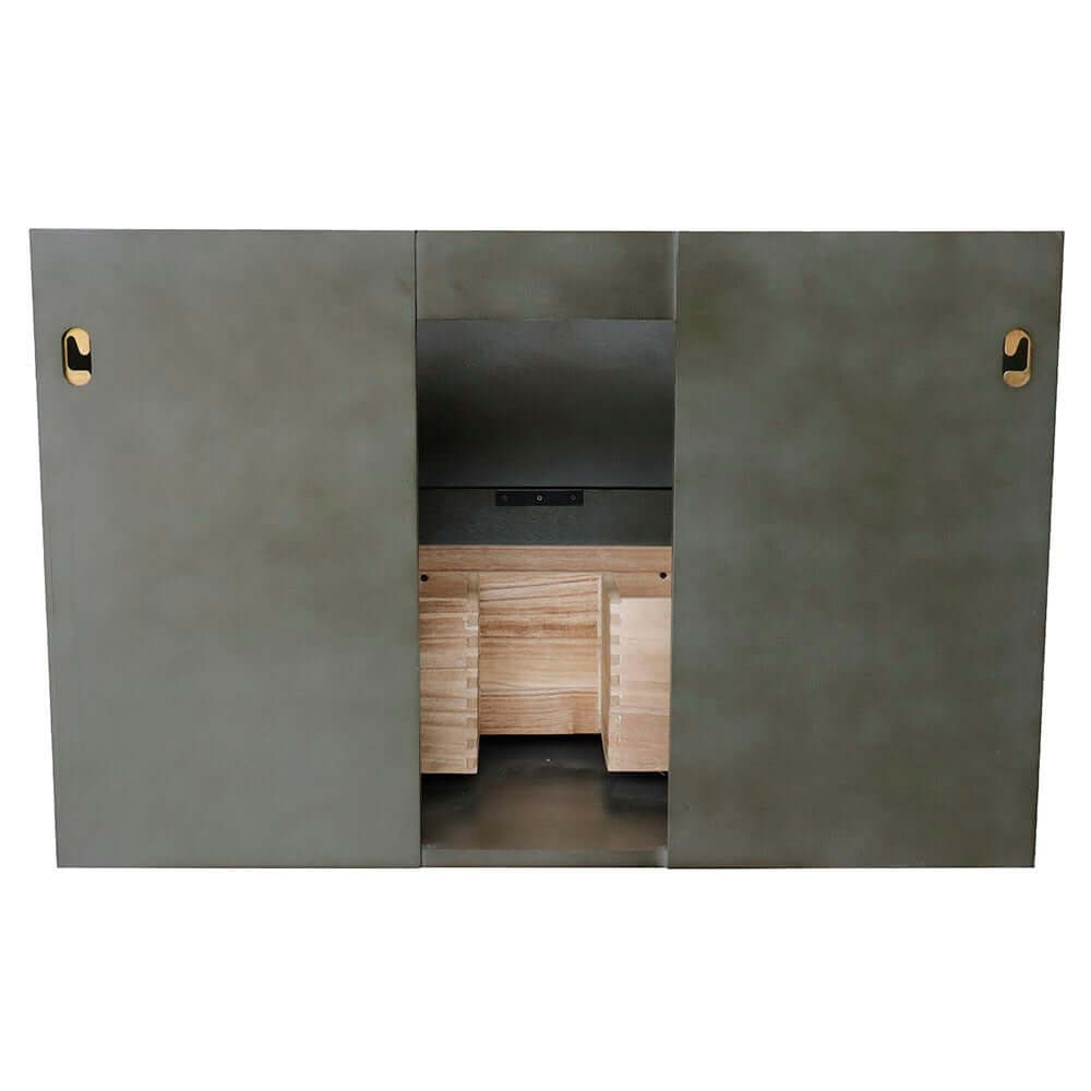 36" Single wall mount vanity in Linen Gray finish - cabinet only - 400501-CAB-LY