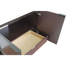 Load image into Gallery viewer, 37&quot; Single vanity in Cappuccino finish with Black Galaxy top and oval sink - 400503-CP-BGO