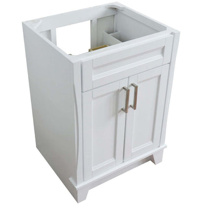 24" Single sink vanity in White finish- cabinet only - 400700-24-WH