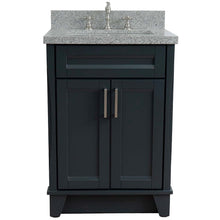 Load image into Gallery viewer, 25&quot; Single sink vanity in Dark Gray finish with Gray granite and rectangle sink - 400700-25-DG-GYR