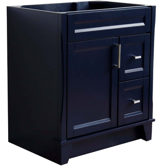 30" Single sink vanity in Blue finish - cabinet only - 400700-30-BU