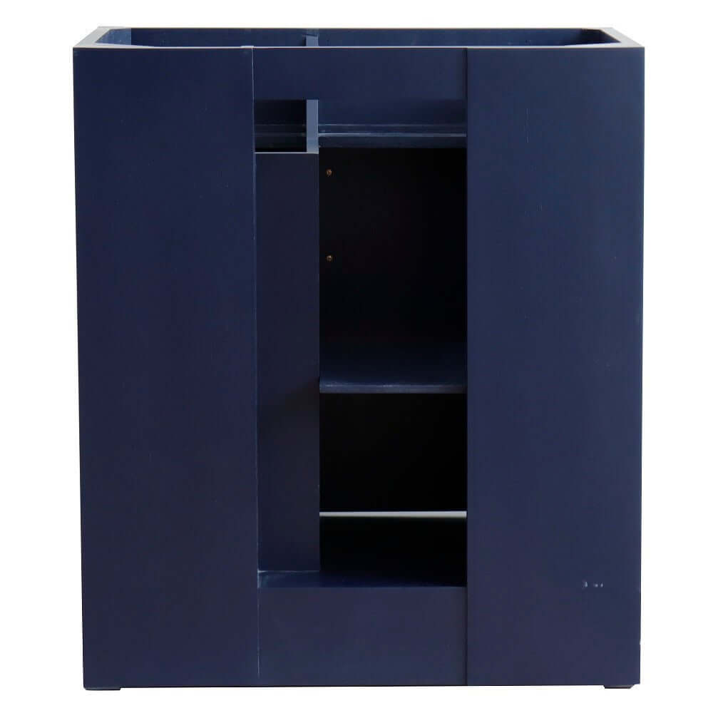 31" Single sink vanity in Blue finish with Black galaxy granite with oval sink - 400700-31-BU-BGO