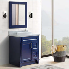 Load image into Gallery viewer, 31&quot; Single sink vanity in Blue finish with Gray granite with round sink - 400700-31-BU-GYRD