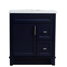 Load image into Gallery viewer, 31&quot; Single sink vanity in Blue finish with White quartz with oval sink - 400700-31-BU-WEO