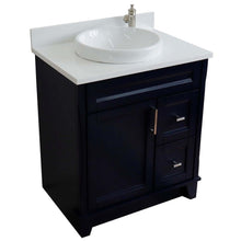Load image into Gallery viewer, 31&quot; Single sink vanity in Blue finish with White quartz with round sink - 400700-31-BU-WERD