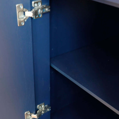 31" Single sink vanity in Blue finish with White Carrara marble with rectangle sink - 400700-31-BU-WMR