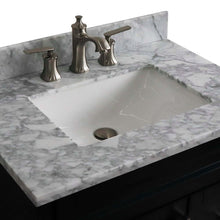 Load image into Gallery viewer, 31&quot; Single sink vanity in Dark Gray finish with White Carrara marble with rectangle sink - 400700-31-DG-WMR