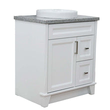 Load image into Gallery viewer, 31&quot; Single sink vanity in White finish with Gray granite with round sink - 400700-31-WH-GYRD