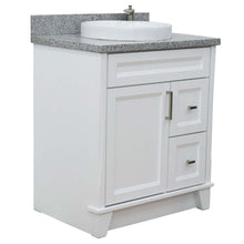 Load image into Gallery viewer, 31&quot; Single sink vanity in White finish with Gray granite with round sink - 400700-31-WH-GYRD