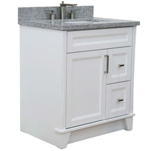 Load image into Gallery viewer, 31&quot; Single sink vanity in White finish with Gray granite with rectangle sink - 400700-31-WH-GYR