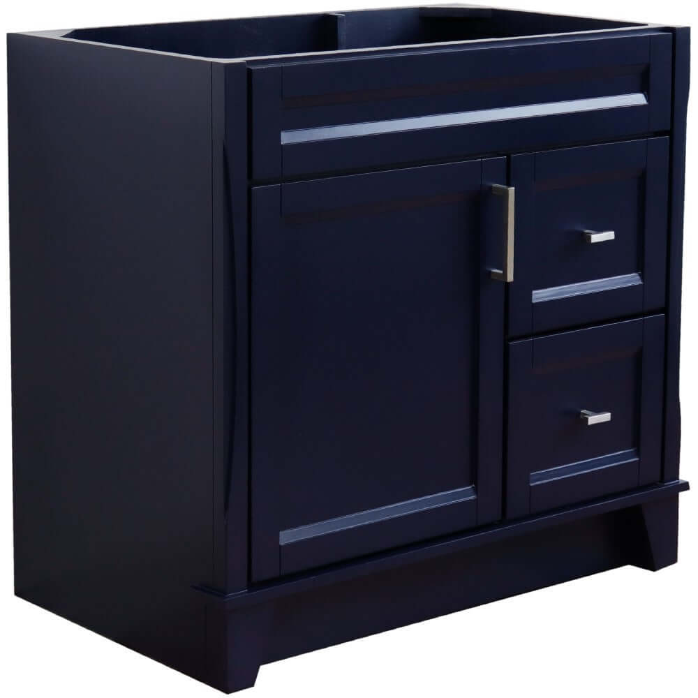 36" Single sink vanity in Blue finish - cabinet only - Left door - 400700-36L-BU