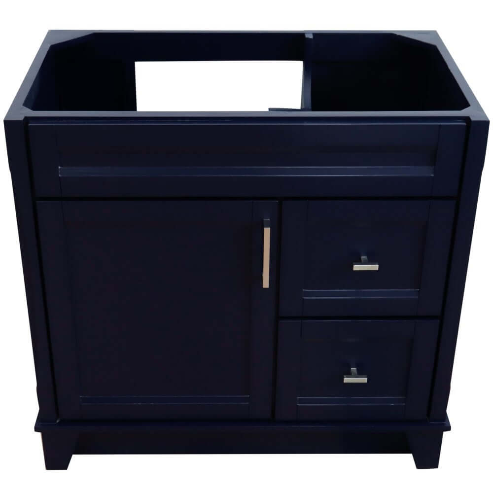 36" Single sink vanity in Blue finish - cabinet only - Left door - 400700-36L-BU