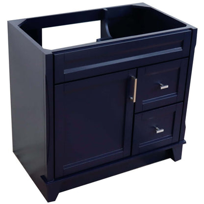 36" Single sink vanity in Blue finish - cabinet only - Left door - 400700-36L-BU