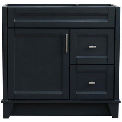 36" Single sink vanity in Dark Gray finish - cabinet only - Left door - 400700-36L-DG