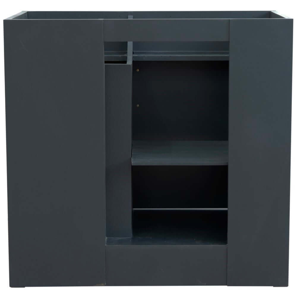 36" Single sink vanity in Dark Gray finish - cabinet only - Left door - 400700-36L-DG