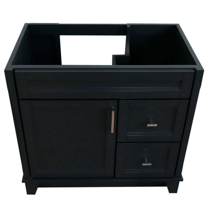 36" Single sink vanity in Dark Gray finish - cabinet only - Left door - 400700-36L-DG