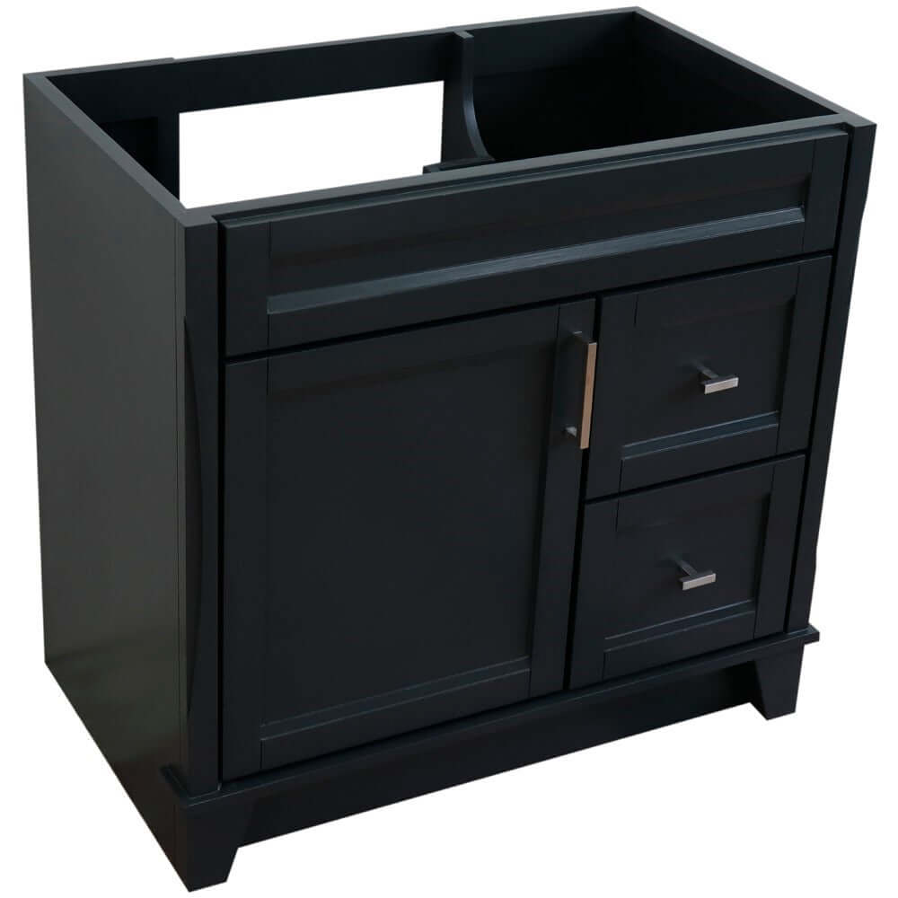 36" Single sink vanity in Dark Gray finish - cabinet only - Left door - 400700-36L-DG