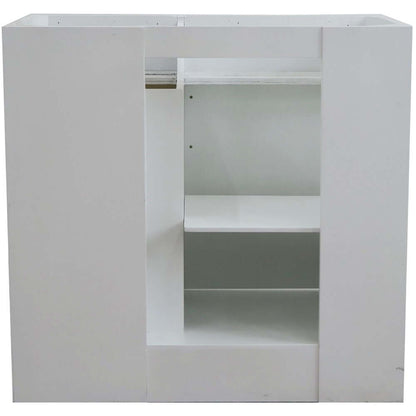 36" Single sink vanity in White finish- cabinet only - Left door - 400700-36L-WH