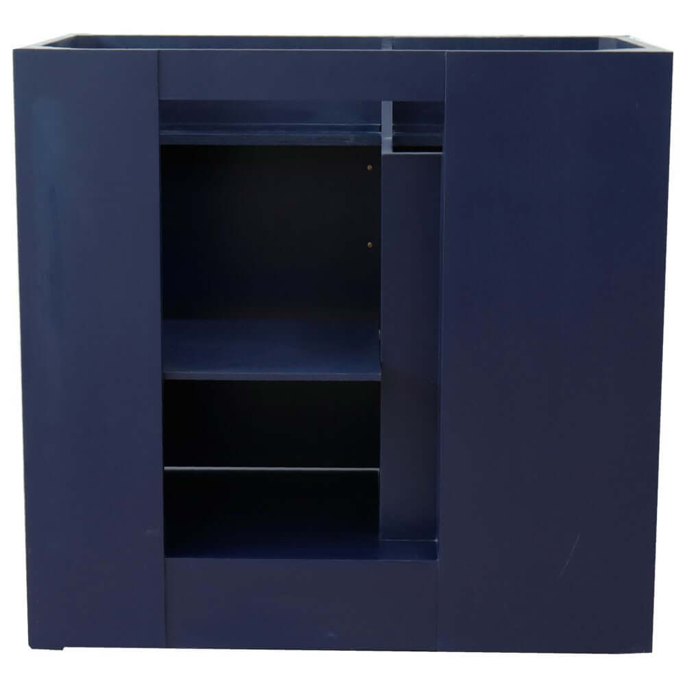 36" Single sink vanity in Blue finish - cabinet only - Right drawers - 400700-36R-BU