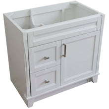 Load image into Gallery viewer, 36&quot; Single sink vanity in White finish- cabinet only - Right drawers - 400700-36R-WH