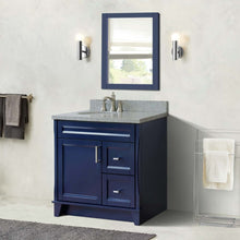 Load image into Gallery viewer, 37&quot; Single sink vanity in Blue finish with Gray granite and Left door/Left sink - 400700-37L-BU-GYOL