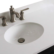 Load image into Gallery viewer, 37&quot; Single sink vanity in Dark Gray finish with White quartz and Left door/Left sink - 400700-37L-DG-WEOL