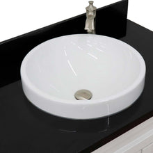Load image into Gallery viewer, 37&quot; Single sink vanity in White finish with Black galaxy granite and Left door/Center sink - 400700-37L-WH-BGRDC
