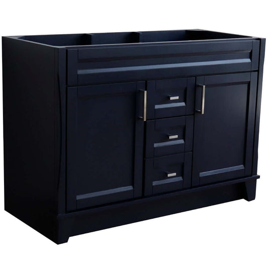 48" Double sink vanity in Blue finish - cabinet only - 400700-48D-BU