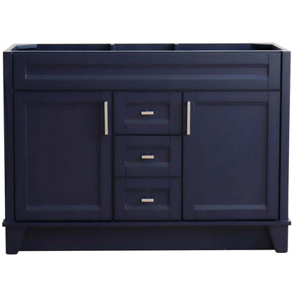 48" Double sink vanity in Blue finish - cabinet only - 400700-48D-BU