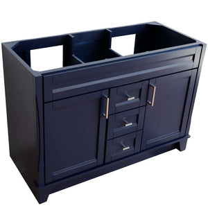 48" Double sink vanity in Blue finish - cabinet only - 400700-48D-BU