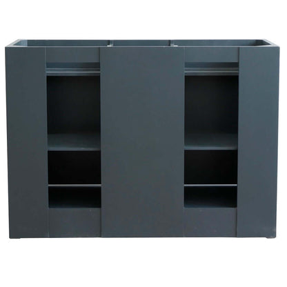 48" Double sink vanity in Dark Gray finish - cabinet only - 400700-48D-DG