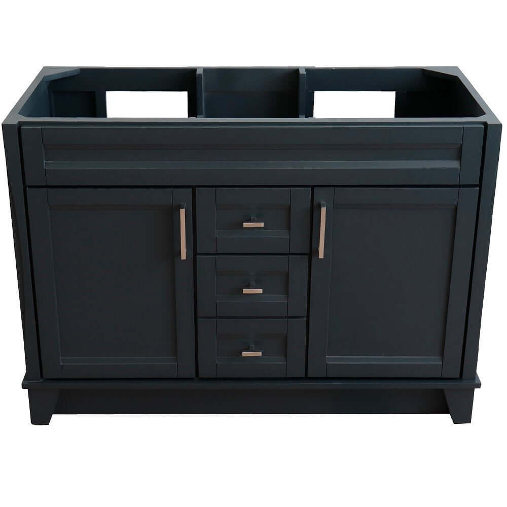 48" Double sink vanity in Dark Gray finish - cabinet only - 400700-48D-DG