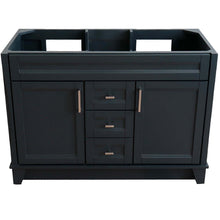 Load image into Gallery viewer, 48&quot; Double sink vanity in Dark Gray finish - cabinet only - 400700-48D-DG