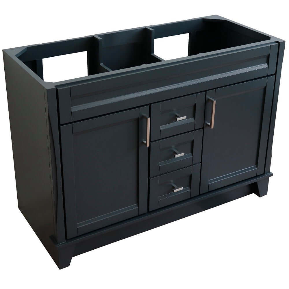 48" Double sink vanity in Dark Gray finish - cabinet only - 400700-48D-DG