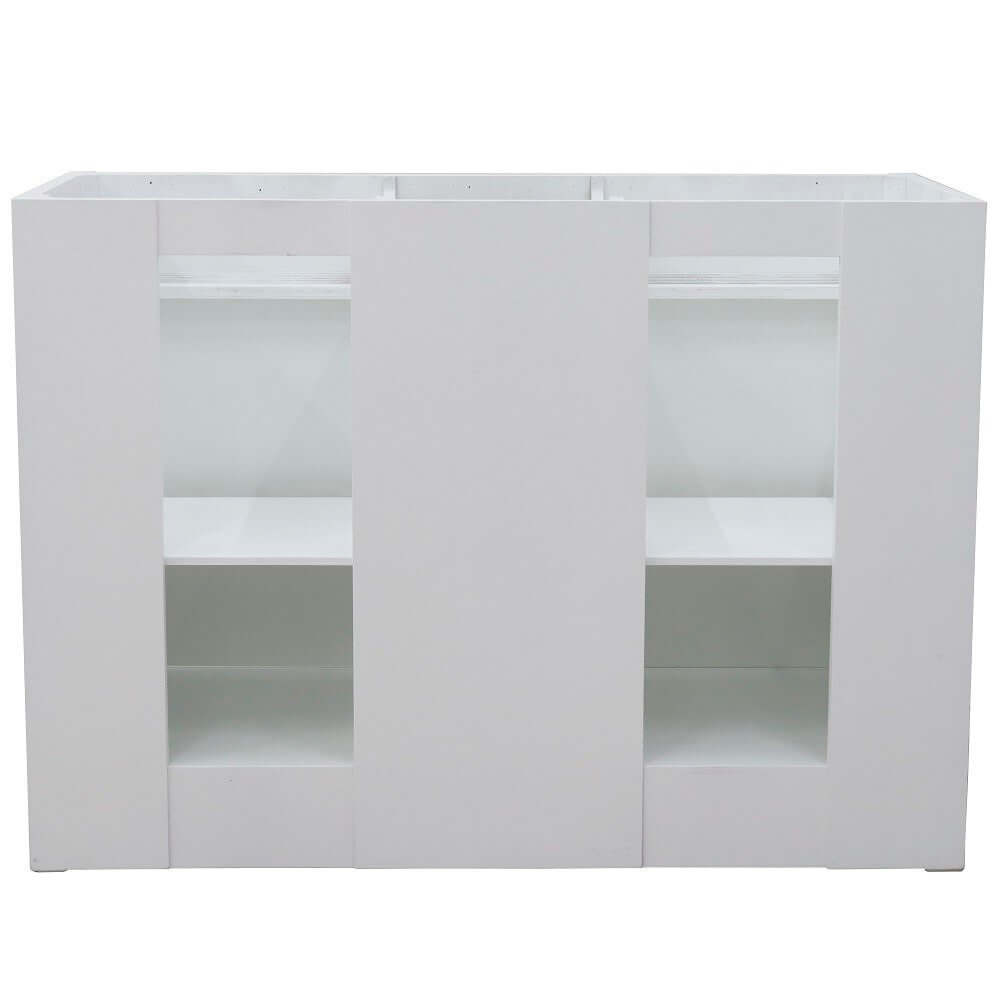 48" Double sink vanity in White finish- cabinet only - 400700-48D-WH