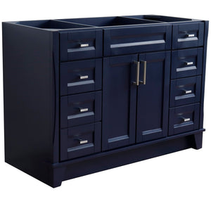 48" Single sink vanity in Blue finish - cabinet only - 400700-48S-BU