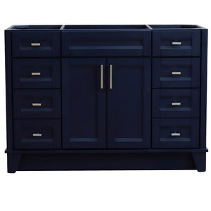48" Single sink vanity in Blue finish - cabinet only - 400700-48S-BU