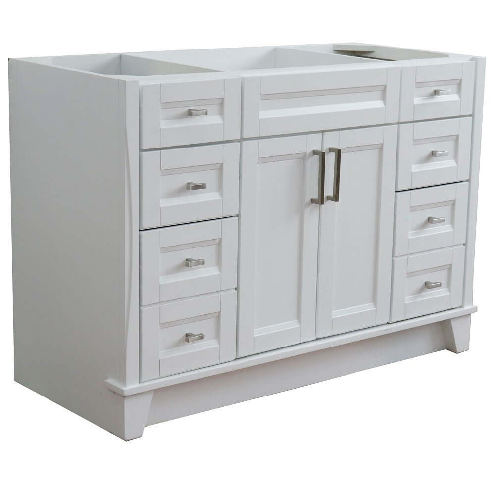 48" Single sink vanity in White finish- cabinet only - 400700-48S-WH