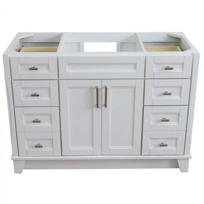 48" Single sink vanity in White finish- cabinet only - 400700-48S-WH