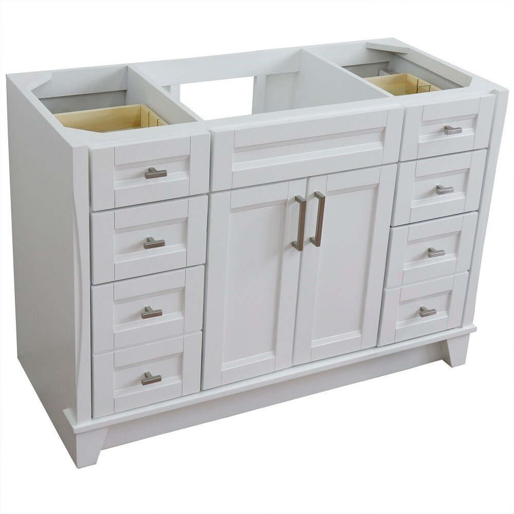 48" Single sink vanity in White finish- cabinet only - 400700-48S-WH