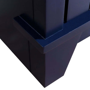 48" Double sink vanity in Blue finish with Gray granite and rectangle sink - 400700-49D-BU-GYR