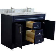Load image into Gallery viewer, 48&quot; Double sink vanity in Blue finish with White Carrara marble and rectangle sink - 400700-49D-BU-WMR