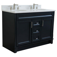 Load image into Gallery viewer, 48&quot; Double sink vanity in Dark Gray finish with White quartz and oval sink - 400700-49D-DG-WEO