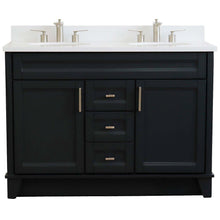 Load image into Gallery viewer, 48&quot; Double sink vanity in Dark Gray finish with White quartz and oval sink - 400700-49D-DG-WEO