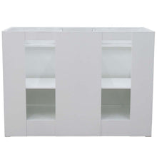 Load image into Gallery viewer, 48&quot; Double sink vanity in White finish with White quartz and round sink - 400700-49D-WH-WERD