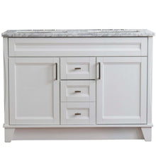 Load image into Gallery viewer, 48&quot; Double sink vanity in White finish with White Carrara marble and rectangle sink - 400700-49D-WH-WMR