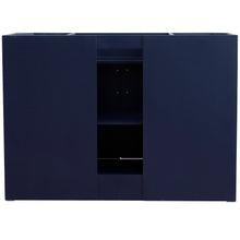 Load image into Gallery viewer, 49&quot; Single sink vanity in Blue finish with Black galaxy granite and round sink - 400700-49S-BU-BGRD